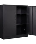 Heavy Duty Metal Storage Cabinet With Locking Doors And Adjustable Shelves For Office Workshop Or Kitchen Built Tough All Steel Construction