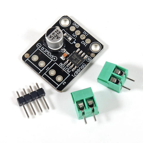 Three Pack DRV8871 DC Motor H Bridge Breakout Board For Brushed Motors 6.5V To 45V Up To Three Point Six Amp Max PWM Control Arduino Compatible Easy DIY Motor Driver Module Set with components