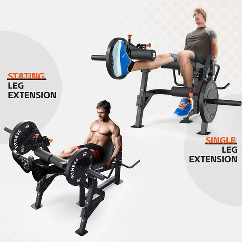 All In One Leg Day Beast Machine With Leg Press, Leg Extension, Seated Leg Curl, And Adjustable Workout Bench showing leg extensions