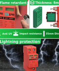 Two Pole 40KA DC Surge Protector For Solar PV And Home Lightning Protection Heavy Duty 1000V Rating 2P Arrester With 35mm DIN Rail Mount Copper Components Fast Acting Shield For RVs Home Electronics And Appliances.