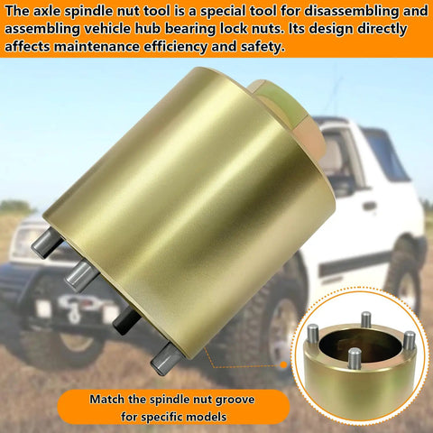 Half Inch Drive Axle Spindle Nut Tool Socket for GEO Tracker with four-prong design and durable finish