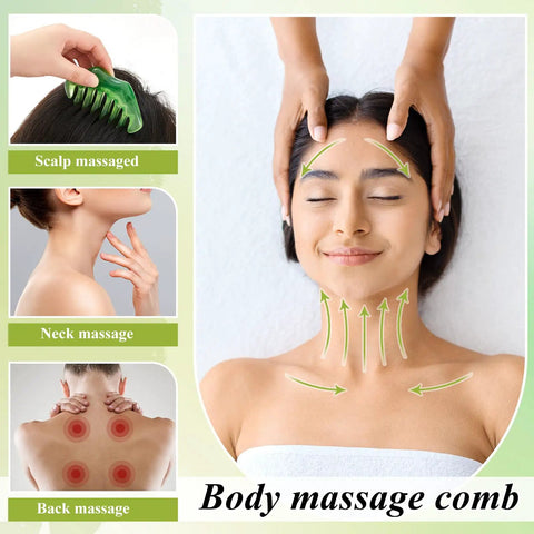 Cooling Jade Eye Masks And Hair Comb Set 4 Piece Facial Massage Tools For Puffiness Relief And Relaxation Jade Stone Eye Masks With Scalp Comb Gua Sha Style Beauty Tools For Home Spa Chill Self Care, scalp comb on hair