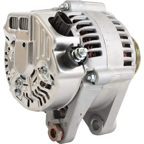 80 Amp 12V Alternator Drop-In Replacement for 3.0L Toyota Camry, Solara, Lexus ES300, side view, bolt-on installation