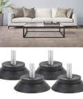 4 Pack Rubber Feet With Screw Mount Anti Slip Suction Cup Grips displayed below a modern living room setup