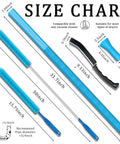Dryer Vent Cleaner Kit With Universal Vacuum Hose Attachment 31 Inch Long Half Inch Diameter 4 In 1 Lint Remover Brush Blue