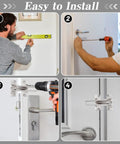 Step-by-step installation of Six Pack Tough As Nails Heavy Duty Swing Bar Door Lock With Mounting Screws Zinc Alloy Security Latch