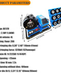 Beat The Clock With This Heavy Duty Portable Hydraulic Hose Crimper Tackling 0.39 To 2.4 Inch Rubber Lines with eight dies.