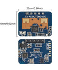Two Pack Dope 24GHz Human Presence Radar Sensor Module LD2410C PCB front and back view with size dimensions