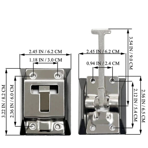 Heavy Duty 304 Stainless Steel RV Door Latch Holder T Style Entry Door Catch for RV Camper Travel Trailer Cargo Truck And Van Doors