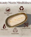 Sand Candle Kit With 24 Wicks And Ivory Pearled Wax Beads 1 Pound Includes Wood Holder Unscented Aroma Beads Reusable