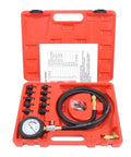 oil pressure tester kit for cars and trucks with adapters in red case for accurate diagnostics
