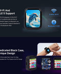 Dope Esp32-S3 1.8 Inch Amoled Touch Screen Module Featuring Ft3168 Capacitive Chip And Xtensa Dual Core Processor With Bluetooth And Wifi Support For Your Next Hella Cool Diy Project with a black case and Wi-Fi icon.