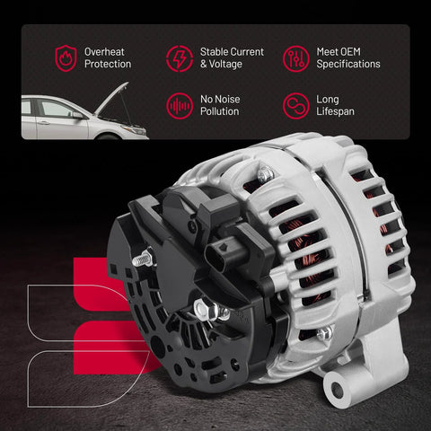 Plug-And-Play Replacement Alternator For GMC Sierra 1500 Classic Yukon XL 1500 2005 2007 Chevrolet Silverado 1500 Classic 11075N