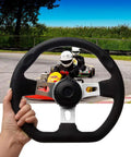 270mm 3 Spoke Steering Wheel for Go Karts and Off Road Vehicles PU Foam Comfortable Grip Metal Core Universal 3 Hole Mount held in hand