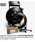 Heavy Duty Front Action Steel Strapping Sealer And Crimper For Three Quarter Inch Strapping With Long Fourteen Inch Handle Front Action Operates On Horizontal And Vertical Surfaces Heat Treated Wear Resistant Parts, steel strapping kit with reel and sealer