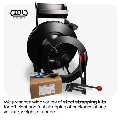 Heavy Duty Front Action Steel Strapping Sealer And Crimper For Three Quarter Inch Strapping With Long Fourteen Inch Handle Front Action Operates On Horizontal And Vertical Surfaces Heat Treated Wear Resistant Parts, steel strapping kit with reel and sealer