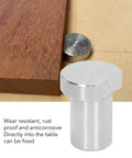 Workbench Stop Dogs Set Of 4 Stainless Steel Peg Brakes For Woodworking Projects 19mm Diameter shown in use on wood surface