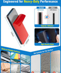 Detailed image showing Heavy Duty Adhesive Hook And Loop Strips That Totally Crush It For Indoor Outdoor Wall Mounts with dimensions and material info.