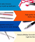 Gundam Model Tool Kit 28 Piece All In One Hobby Building Set with pliers, files, tweezers, and screwdrivers for model assembly.