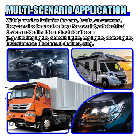 Heavy Duty Battery Disconnect Switch 12V 24V Power Cut Off for cars, trucks, RVs, and boats with multi-scenario application.