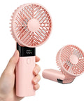 Rechargeable Handheld Fan Portable Mini Fan With 3000mAh Battery 10 Hour Runtime 180 Degree Foldable USB Travel Fan