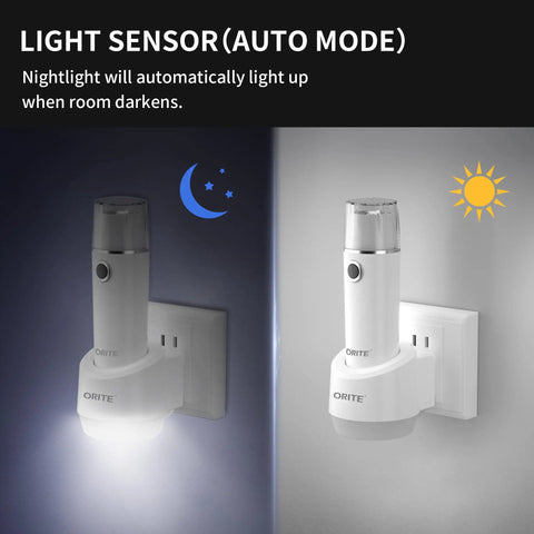 3 In 1 Emergency Flashlight For Home Power Outage Pack Of 3 Rechargeable LED Torch with light sensor in auto mode during day and night
