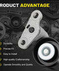 Product advantages of AC Drive Belt Tensioner Kit Bolt-On Fits Chevy Tahoe 2000-2008, highlighting durability and precise fit.