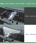 Comparison of Heavy Duty EV Charger Port Cover For Any Electric Car showing weather protection before and after installation.