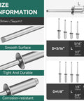 210 Piece Blind Rivet Kit Eight Sizes 1 Eighth And 3 Sixteenths Inch With Aluminum Grip And Steel Mandrel heavy duty pro grade
