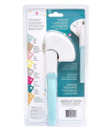 Back view of Multi Size Hole Punch For Leather, Paper, Fabric And More Rotates Through Five Hole Sizes in packaging, showing tool details.