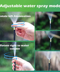 66 Ft Drip Irrigation Kit With Dope 20 Piece 360 Degree Adjustable Misting Nozzles And 0.3 Inch Hose spray mode