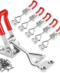 Six Piece Adjustable Toggle Clamp Set For Tool Box Doors And Workbenches Heavy Duty Hold Down Latches With 500 Lbs Capacity