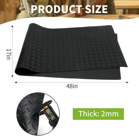 Non Slip 2mm Thick Work Bench Pad 48 By 17 Inch Textured PVC Mat For Woodworking DIY Garage And Tabletop Protection Scratch Resistant Anti Slip Tool Bench Liner