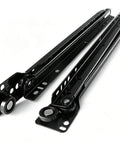 Black heavy duty bottom mount drawer runners 1 pair 14 inch 35cm two section extension quiet glide drawer slides for kitchen cabinets
