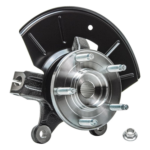 Front Right Steering Knuckle And Wheel Bearing Hub Assembly Replacement For Ford Escape 2005-2012, Mercury Mariner 2005-2011, And Mazda Tribute 2005-2011, Passenger Side Knuckle With Wheel Hub, Drop-In, OEM Grade