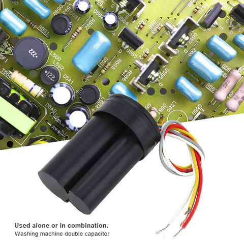 450V 12uF Plus 5uF Dual Start Capacitor for Washing Machines and Electric Pumps CBB60 Round Motor Capacitor Replacement