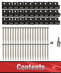 Hidden Deck Start Clips For Grooved Composite Decking With Hidden Fasteners And Decking Screws 36 Pack Black contents