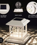 Solar Post Lights For Outdoor Fence And Deck Posts That Fit 3.5x3.5 To 5x5 RGB And Warm White LEDs with eco-efficient panel