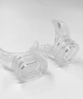 Clear silicone mouthpieces from 6 Pack Silicone Diving Mouthpieces Clear With Tie Strap For Breathing Tubes Snorkel Gear Accessory Kit Universal Caliber Fits Most Tubes Food Grade Silicone Disinfection Vacuum Packaging.