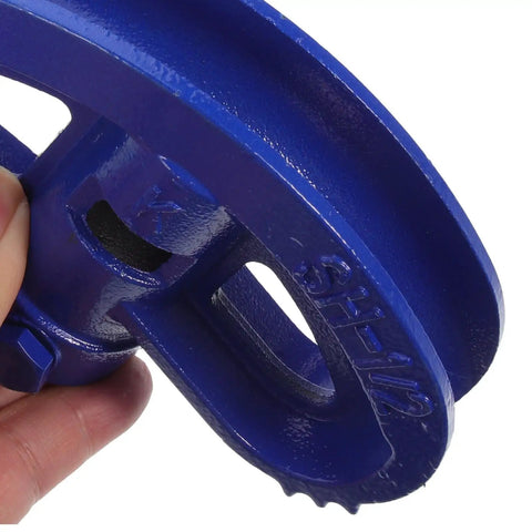 Close-up of the steel bending head of Gleavi Manual Conduit Bender Tool with smooth finish for precise pipe bending.