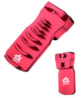 9-in-1 PVC pipe deburring tool, pink metal, Reshark, adjustable chamfer for 0.5–4 in pipes (front view).