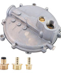 Low Pressure Gas Regulator KN 039-122 Garretson Style Converter, shown with connectors, for Natural Gas LP Small Engines