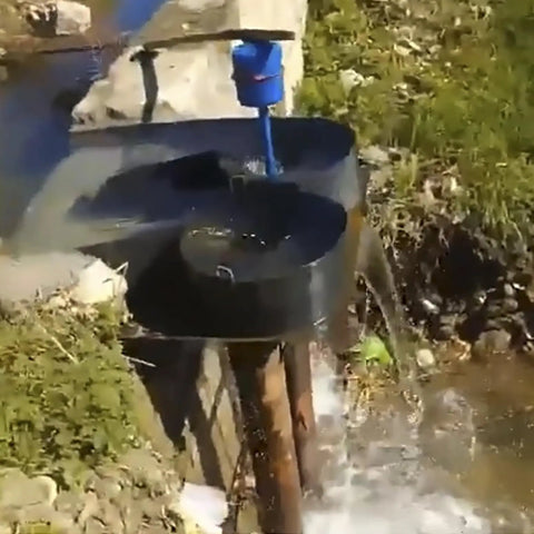 Ready-To-Go 3KW Single Phase Axial Flow Hydroelectric Generator Kit 220V Water Power Generator in outdoor river setting