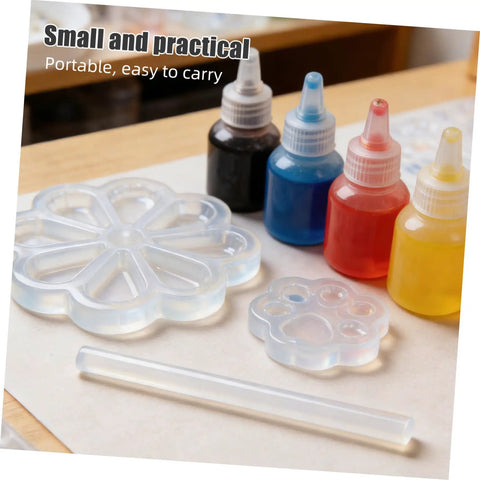 Mini 4 Inch Hot Glue Sticks Set For Crafting And Repairs, Quick Adhesion And Fast Melting, Works On Fabric Plastic Wood Metal, Resin Projects And Scrapbooking, Multi Temperature Use, 50 Piece Pack, mini hot glue sticks with resin molds and bottles