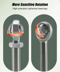 Heavy Duty 3/4 In Right Hand Shank With Jam Nut Heim Joint Rod End 3/4 Inch Bore 4 Inch Long Precision Bearings showing high precision spherical rotation.