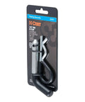 Trailer Hitch Pin and Clip With Vinyl Coated Grip, Half Inch Diameter, Fits One And One Quarter Inch Receiver, on packaging