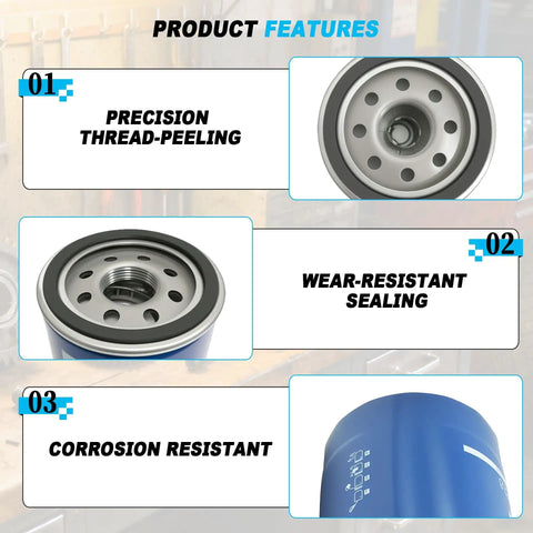 Detailed view of Six Pack Engine Oil Filter Set Direct Fit For Chevy Silverado Suburban Tahoe Colorado GMC, featuring precision thread-peeling, wear-resistant sealing, and corrosion resistance.