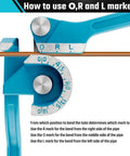 Duratech 180 Degree Tubing Bender 3 In 1 Pipe Bender Tool showing O, R, and L markers for precise bending instructions.