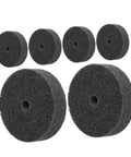 Six Piece Nylon Buffing Polishing Wheels With 10mm Arbor For Metalwork Auto Detailing Stone Masonry And Furniture Projects Universal Fit, grey wheels 75mm diameter.