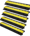 Beefed Up Heavy Duty 5 Pack TPU Cable Protector Ramp With 2 Channel Design For Driveways And Floors Odor Free Eco Friendly Cord Cover